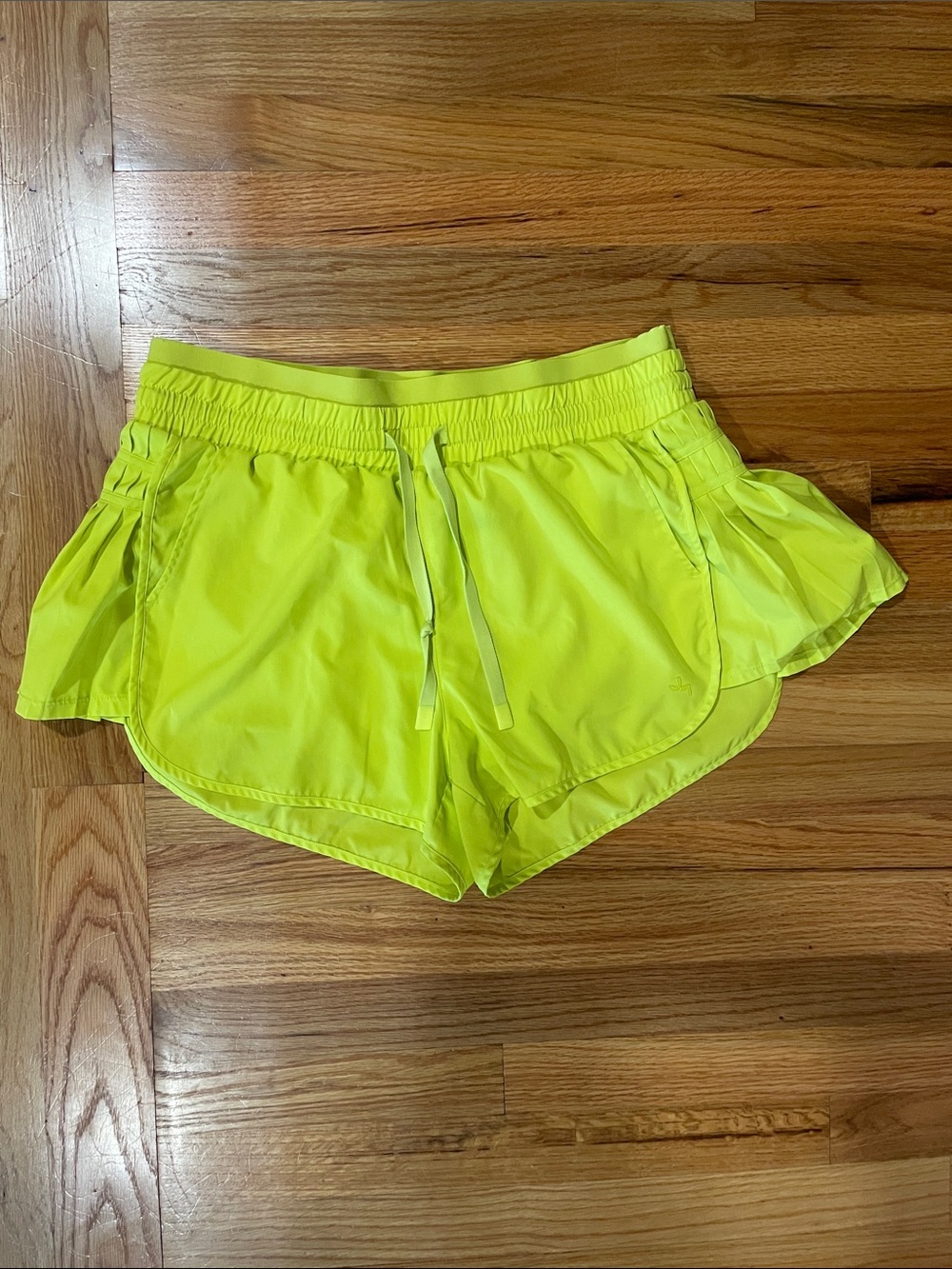 JoyLab Neon Yellow Athletic Shorts with Drawstring size Large